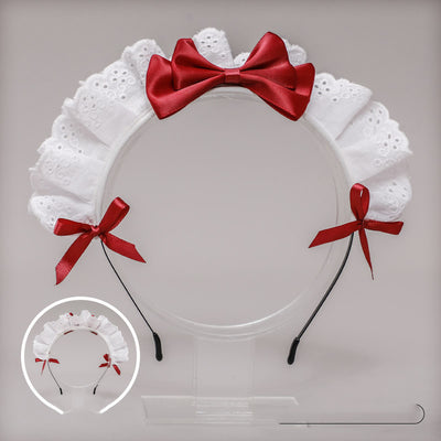 Tocado Lolita Japonés con Moño de Encaje - Accesorio de Diadema Anime