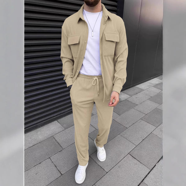 Traje Casual de Pana para Hombre - Camisa y Pantalón Coordinado