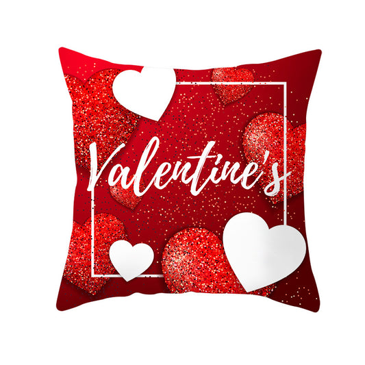Funda de Cojín con Estampado Gráfico para Día de San Valentín