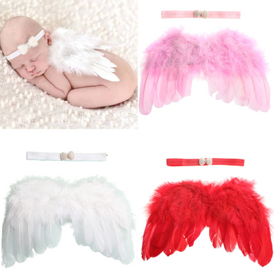 Diadema Infantil con Alas de Ángel Emplumadas