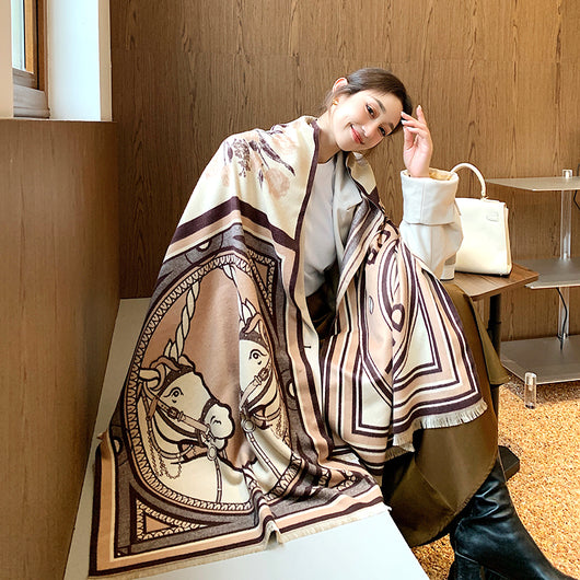 Pashmina Geométrica de Imitación Cashmere para Mujer - Image 12