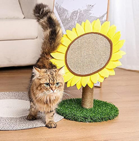 Rascador para Gatos con Poste de Sisal y Diseño Floral Girasol - Image 9