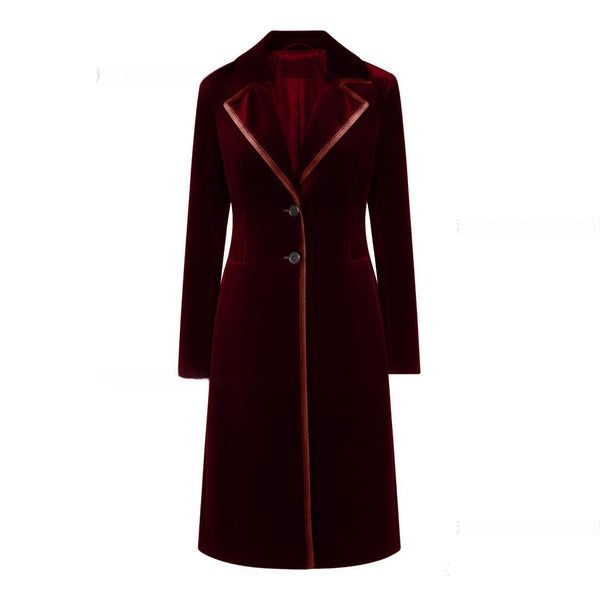 Abrigo de Terciopelo Elegante y Sofisticado para Mujer