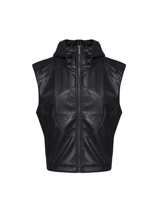 Chaleco de Cuero PU Slim Fit con Estrella de Cinco Puntas para Hombre - Estilo Verano - Image 15