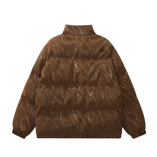 Abrigo de Cuero para Hombre con Forro Acolchado Splash-Ink