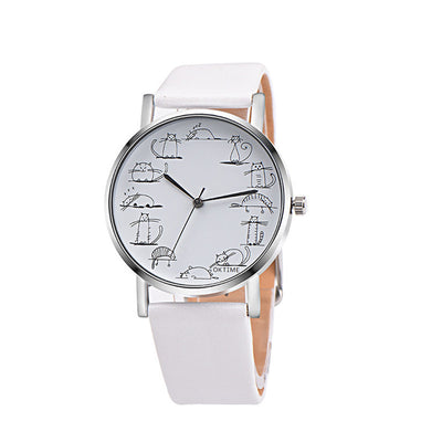 Reloj Infantil Gato Adorable con Patrón de Corazones para Niñas - Image 4