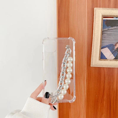 Funda Transparente para Teléfono con Perlas - Diseño Elegante - Image 4