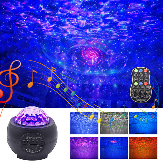 Luz Nocturna LED con Efecto Llama Estrellada y Ondas de Agua - Image 8