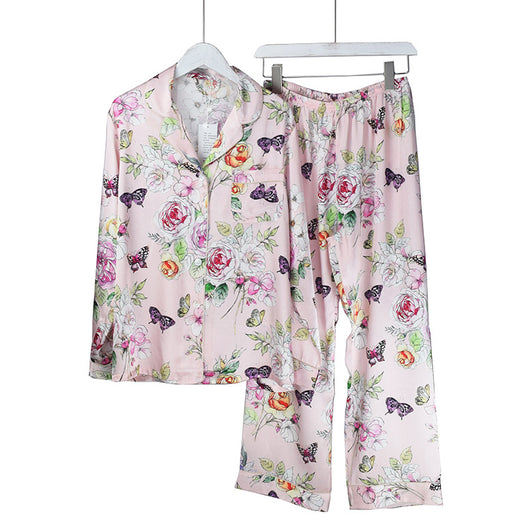 Pijama de Seda Estampado Talla Grande - Ropa de Casa Europea - Image 9