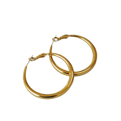 Aretes Argollas Redondas Diseño Clásico Plata 925 Elegancia Minimalista - Image 5