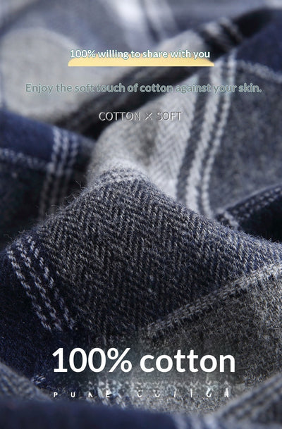 Camisa Casual de Cuadros para Hombre con Cuello Cuadrado - Image 18