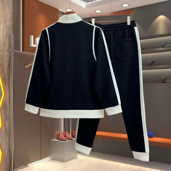 Conjunto Deportivo Hombre: Chaqueta Colorblock Cuello Alto y Pantalón Jogger Slim