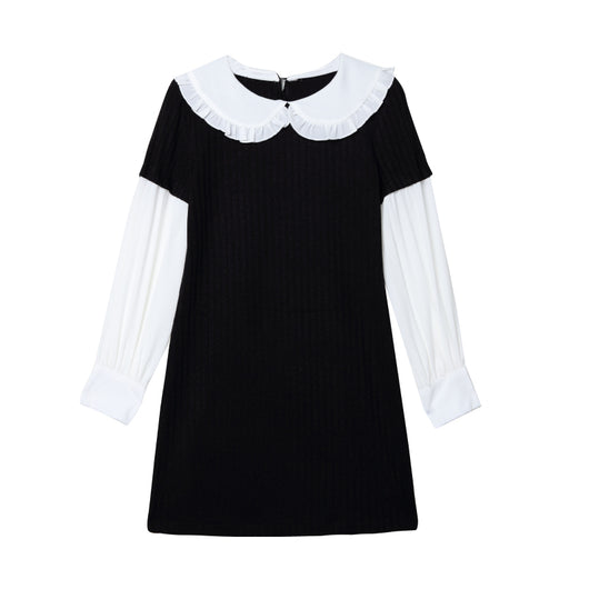 Vestido Camiseta Tejida con Cuello Muñeca Ajustado para Mujer - Image 6