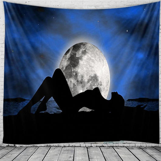 Tapiz Decorativo Luna Girl - Manta Versátil para Pared y Sofá - Image 2