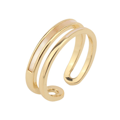 Anillo Doble Fritilaria Liso para Mujer - Image 5