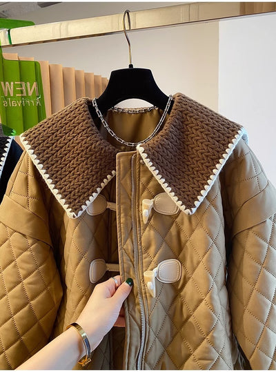 Chaqueta de Punto Suelta con Botones y Detalles Combinados para Mujer - Image 14