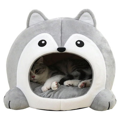 Cama para Gatos con Forma de Zorro y Cojín Desmontable - Image 5
