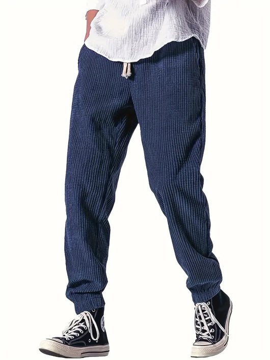 Pantalones Casuales Deportivos Tipo Waffle Gruesos para Otoño Invierno - Image 15