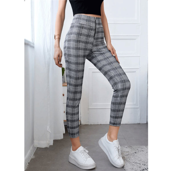 Leggins de Cuadros Europeos y Americanos - Pantalones Casuales
