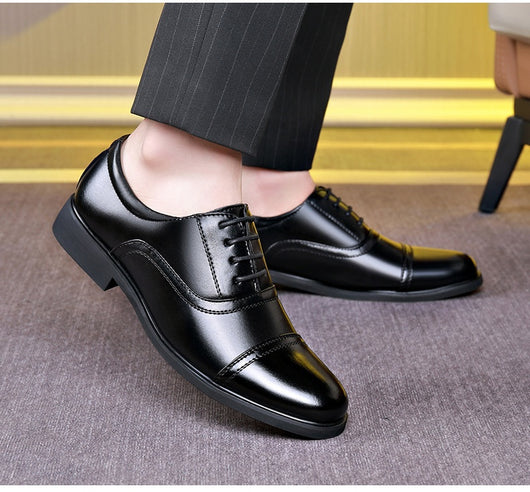 Zapatos de Cuero Formales Puntiagudos para Hombre - Estilo Ejecutivo Británico - Image 19