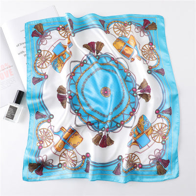 Pañuelo Retro Cuadrado Pequeño de Cachemira para Mujer - Image 22