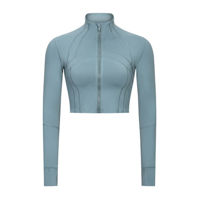 Chaqueta Deportiva Cuello Alto para Yoga y Running - Ajuste Slim Cómodo - Image 2