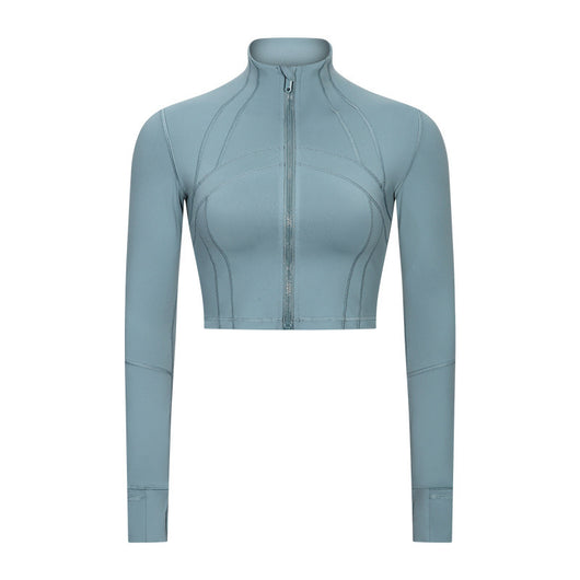 Chaqueta Deportiva Cuello Alto para Yoga y Running - Ajuste Slim Cómodo - Image 2
