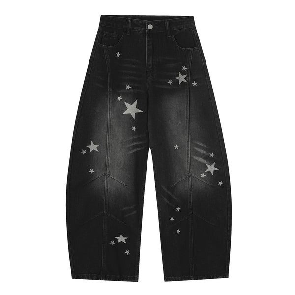 Pantalones Vaqueros de Algodón Desgastado con Estilo Vintage
