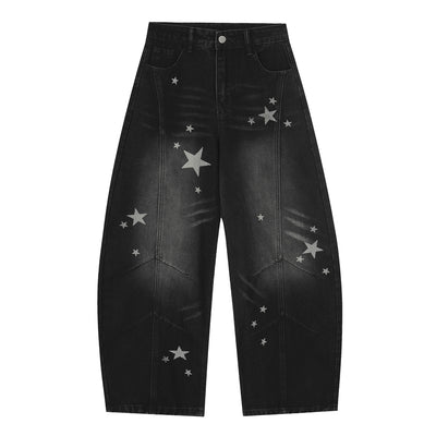 Pantalones Vaqueros de Algodón Desgastado con Estilo Vintage
