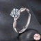 Anillo de Moissanita de 1 Quilate D Color con Diseño de Garra Retorcida