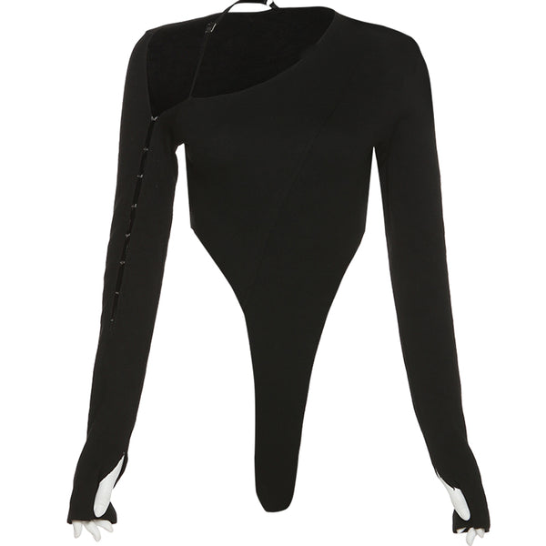 Blusa Manga Larga con Diseño Calado Efecto Slim