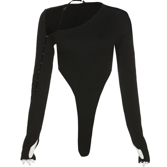 Blusa Manga Larga con Diseño Calado Efecto Slim