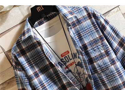 Camisa de Cuadros Manga Larga para Uniforme Escolar Niño - Image 21