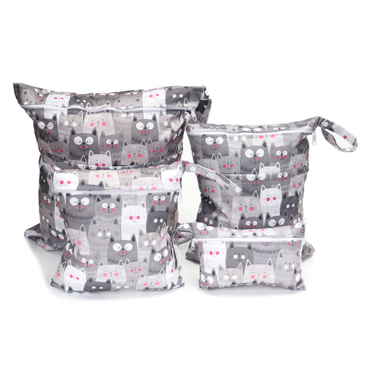 Bolsa Organizadora de Pañales con Estampados Infantiles - Set de 4 Piezas