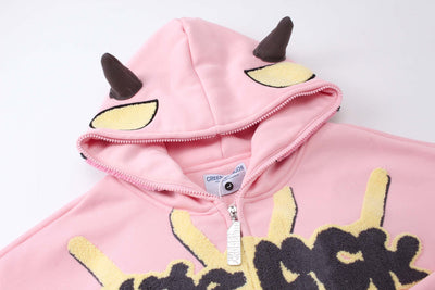 Cardigan Hoodie Infantil con Bordado de Araña y Letras - Image 18