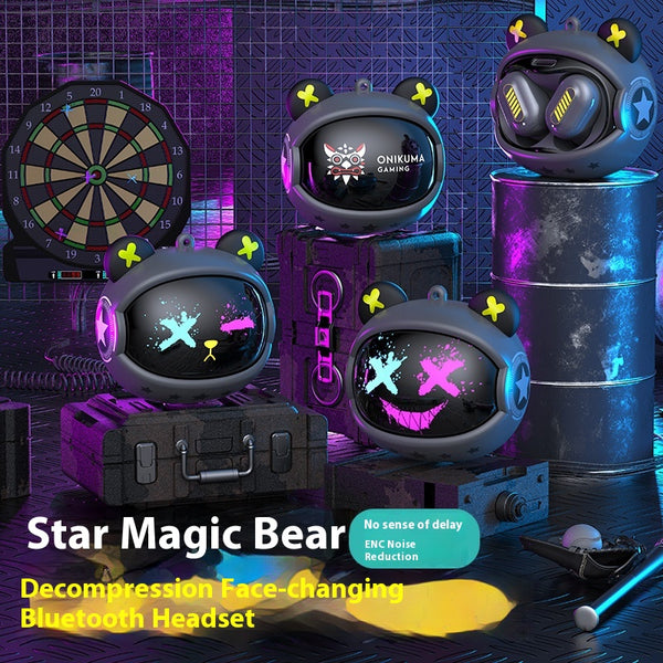 Auriculares Gaming Inalámbricos Star Magic Bear - Bluetooth In-ear con Descompresión para E-sports