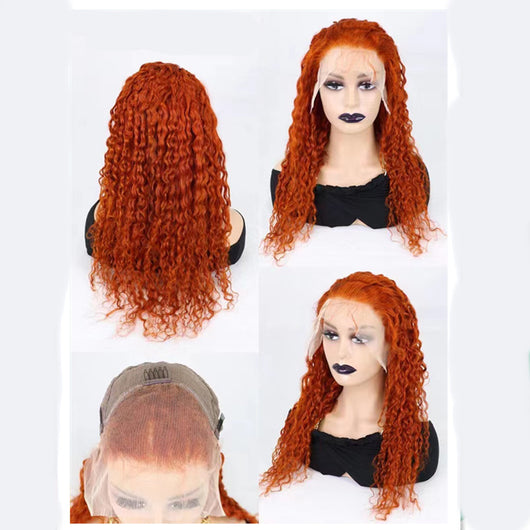 Peluca Ondas de Agua Naranja - Estilo Casual y Natural - Image 3