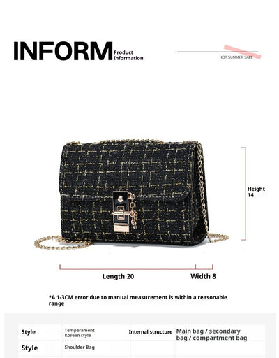 Bolsa de Hombro de Lana con Cierre Retorcido - Bolso Versátil para Mujer con Contraste en Seda Dorada - Image 21