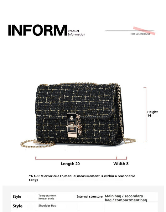 Bolsa de Hombro de Lana con Cierre Retorcido - Bolso Versátil para Mujer con Contraste en Seda Dorada - Image 21