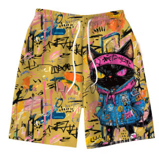 Shorts de Baño Hombre con Estampado 3D Graffiti - Image 10