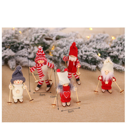 Muñeco Esquiador Navideño de Madera Artesanal - Image 14