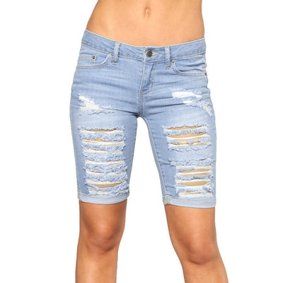 Pantalones Vaqueros Ajustados Levanta Glúteos con Rotos en Puños para Mujer - Image 5