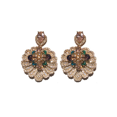 Aretes Florales Brillantes de Diseño Exagerado - Image 12