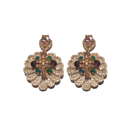Aretes Florales Brillantes de Diseño Exagerado - Image 12
