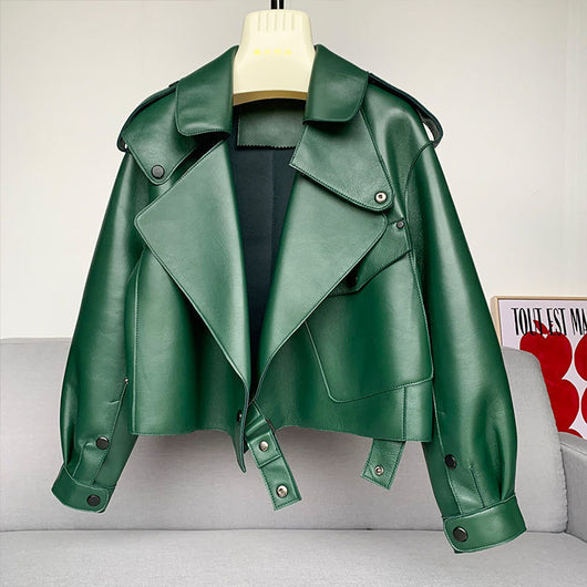 Chaqueta Biker de Gamuza para Mujer - Estilo Suelto y Desenfadado - Image 3