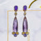 Long Drop-shaped Flower Earrings With Micro-inlaid Zircon Morado