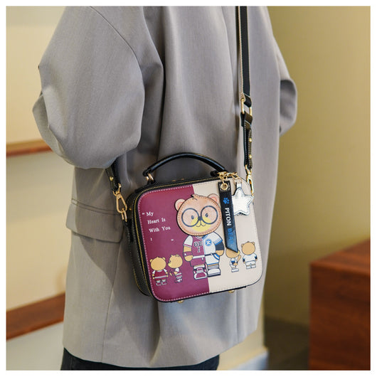 Bolsa Cuadrada Portátil con Osito de Dibujos Animados - Image 20