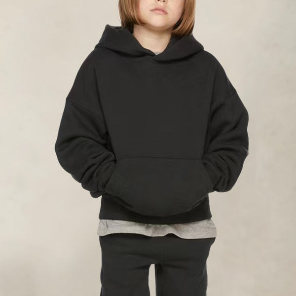 Sudadera Deportiva Infantil de Terciopelo con Capucha - Colores Sólidos