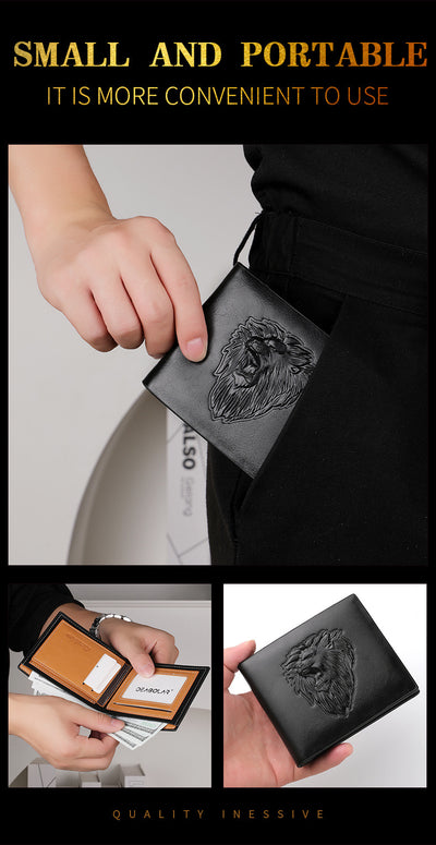 Billetera para Hombre con Patrón de León Grabado - Image 13