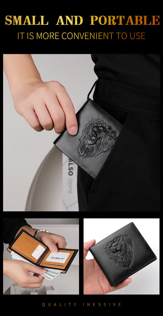 Billetera para Hombre con Patrón de León Grabado - Image 13